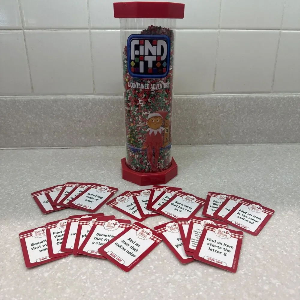 Find It ELF ON THE SHELF A Contained Adventure Search Game in Tube & 22 CARDS